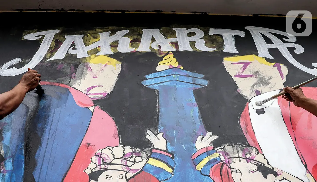 Pelatihan yang digelar Suku Dinas Kebudayaan (Sudinbud) Jakarta Timur ini bertujuan mengembangkan keterampilan dan kreativitas dalam seni mural. (Liputan6.com/Herman Zakharia)