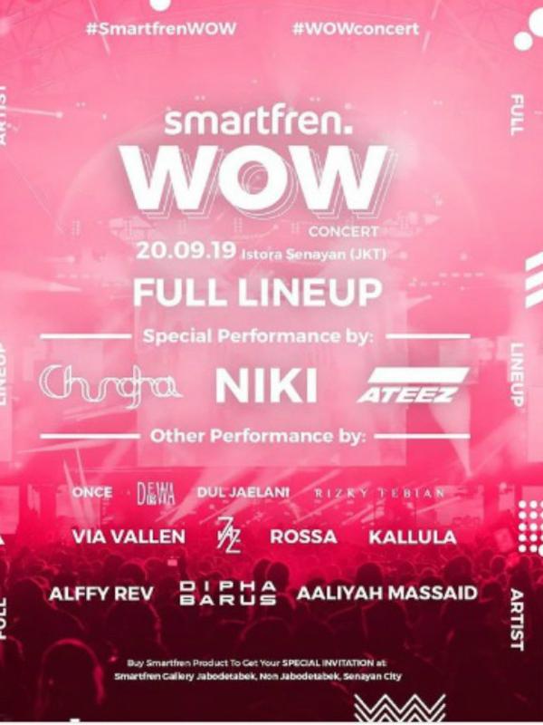 Line Up Smartfren WOW Concert.
