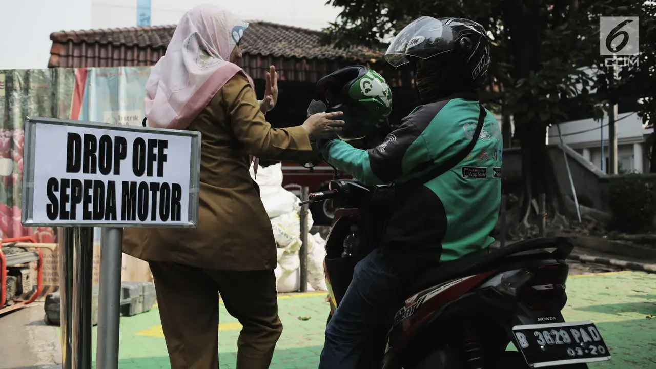 Penampakan Tempat Khusus Ojek Online di Balai Kota DKI Jakarta