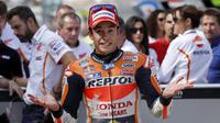Marc Marquez membukukan waktu 1 menit 46,635 detik dan berhak memulai balapan dari pole position.