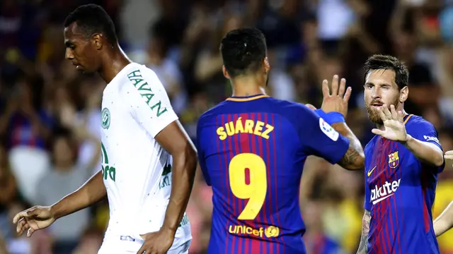 FOTO: Lionel Messi Antar Barcelona Bungkam Chapecoense