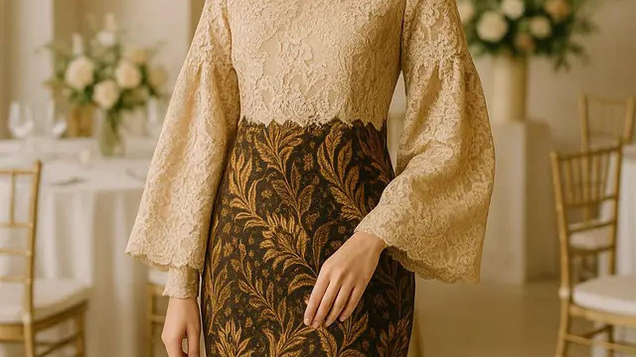 8 Model Batik Brokat Kombinasi Lengan Kupu Kupu Terbaru 2025, Anggun dan Modern