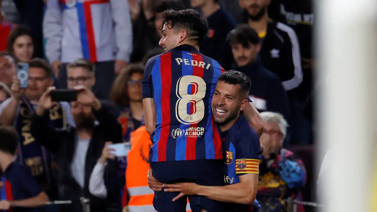 Pedri, Jordi Alba, Barcelona