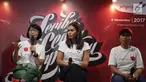 Chief Executive of Coca-Cola Foundation Indonesia Titie Sadarini (kiri), aktris Adinia Wirasti (tengah) dan Ni Wayan Srimentik saat hadir pada acara #SeribuCeritaPerpuSeru di Perpustakaan Nasional, Jakarta, Senin (6/11). (Liputan6.com/Faizal Fanani)