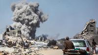 Otoritas kesehatan setempat menyebut, sejak 7 Oktober 2023, perang antara Israel dan milisi Hamas telah menewaskan lebih dari 53.900 warga Palestina di Gaza. (Bashar TALEB/AFP)