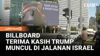 Di Tengah Perang Iran, Billboard Besar Bertuliskan “Terima Kasih Donald Trump” Muncul di Israel