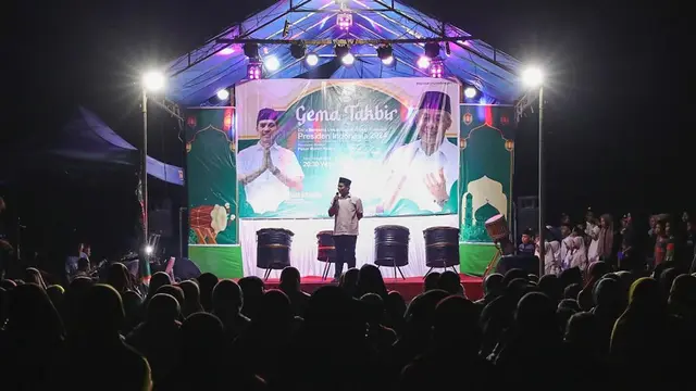 Memasuki hari ke-29 bulan suci Ramadhan, sukarelawan Santri Dukung Ganjar (SDG) Sulawesi Selatan (Sulsel) menggelar Gema Takbir dan Festival Bedug di Lapangan Bontolangkasa, Kabupaten Gowa (Istimewa)