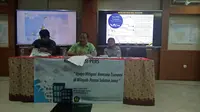 Kepala PVMBG Kasbani kepada wartawan di Kantor Geologi Bandung, Jumat (6/4/2018).