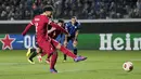 Gol semata wayang The Reds diciptakan oleh Mohamed Salah melalui sepakan titik putih pada menit ke-7. (AP Photo/Antonio Calanni)