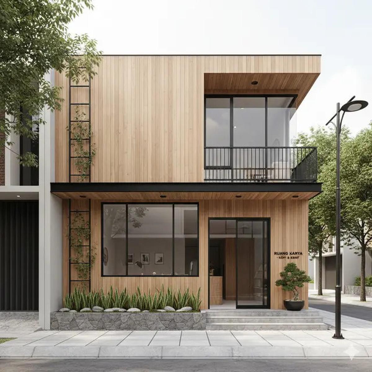 8 Desain Rumah Minimalis Depan Toko Gaya Japandi 2025, Perpaduan Estetika dan Fungsionalitas Modern