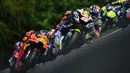 Pembalap Avintia Ducati, Johann Zarco, saat berkasi pada balapan MotoGP Republik Ceska di Sirkuit Brno, Minggu (9/8/2020). Brad Binder menjadi yang tercepat dengan catatan waktu 41 menit 38,764 detik. (AFP/Joe Klamar)