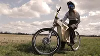 Electraply sepeda listrik yang dibangun dari kayu (Evie Bee)