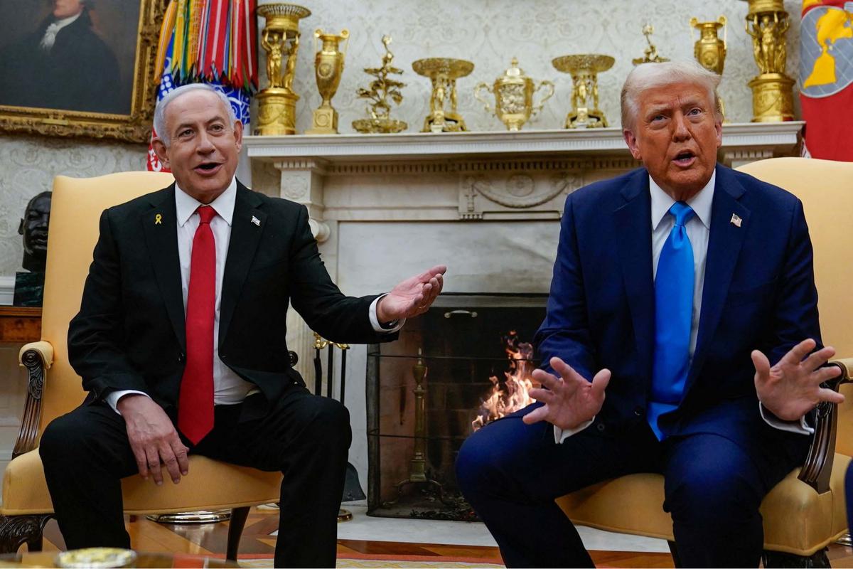 Demo Pro-Palestina Sambut Pertemuan Netanyahu-Trump di Gedung Putih