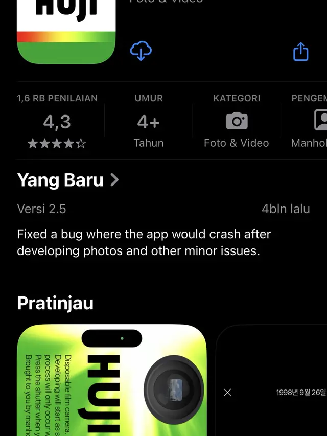 Huji Cam Aplikasi Edit Foto Vintage Terbaik di HP
