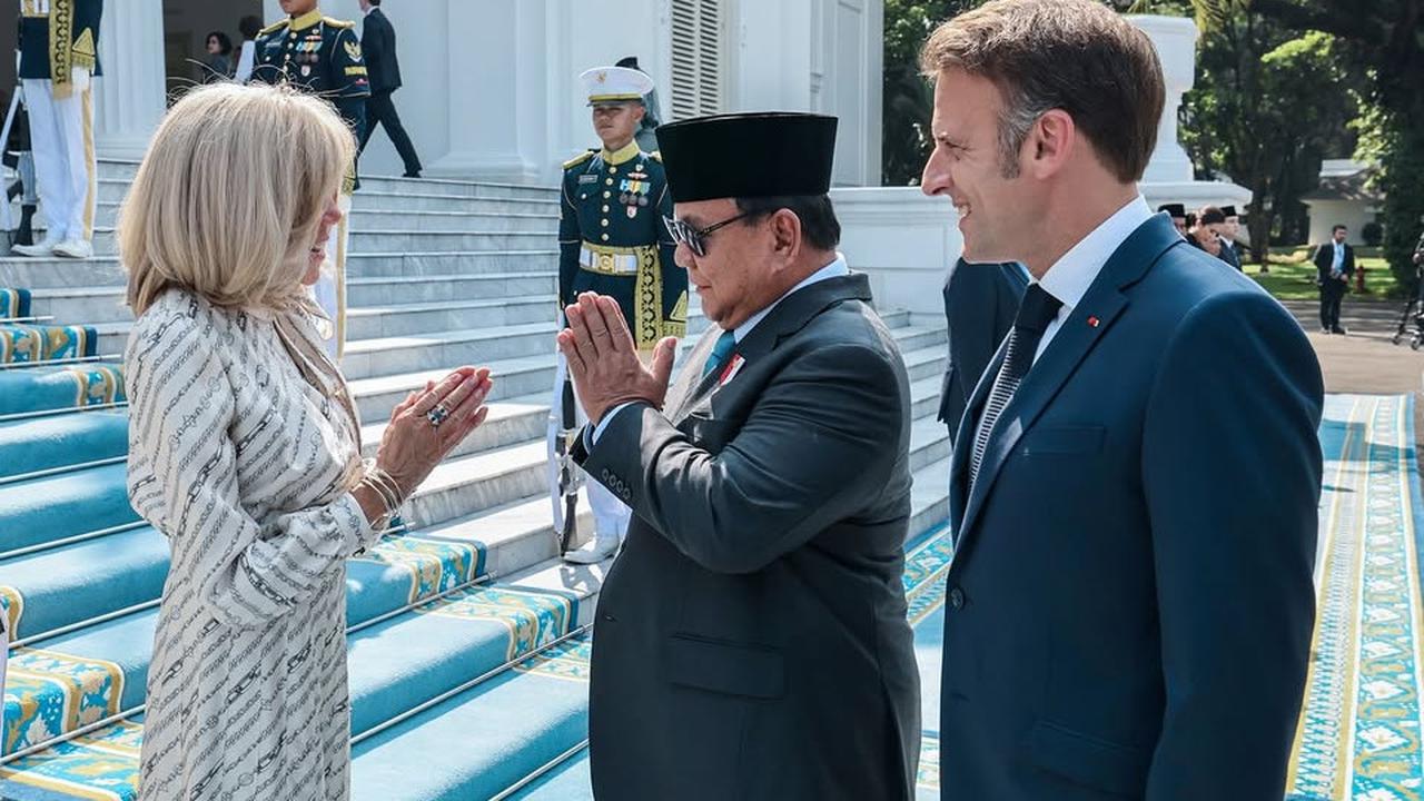 VIDEO: Ekspresi Brigitte Istri Presiden Prancis Macron saat Dicium, Unjuk Kemesraan Depan Prabowo