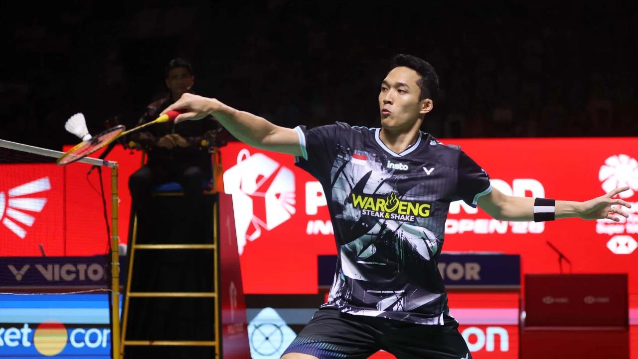 FOTO: Jonatan Christie Gagal Raih Gelar Indonesia Open 2026