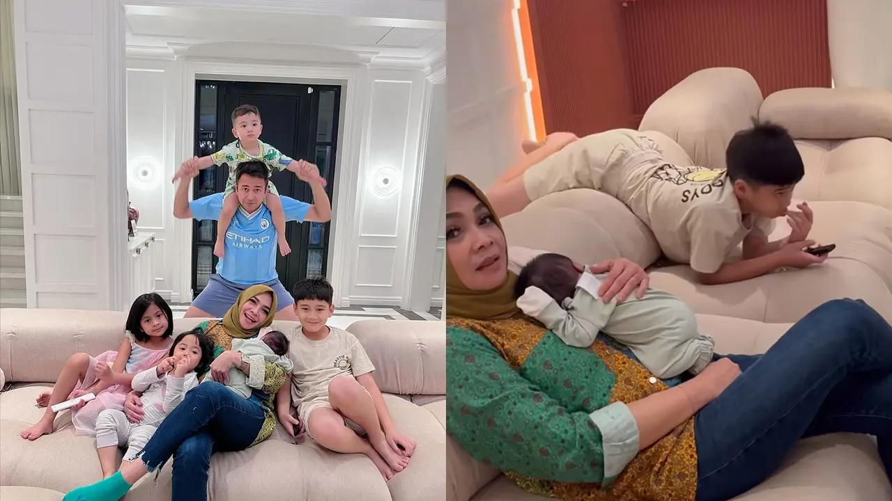 Rieta Amilia Gendong Lily Cucu Baru