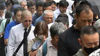 Kota Hiroshima dijatuhi bom atom pada 6 Agustus 1945, disusul Nagasaki pada 9 Agustus 1945. (Kazuhiro NOGI/AFP)