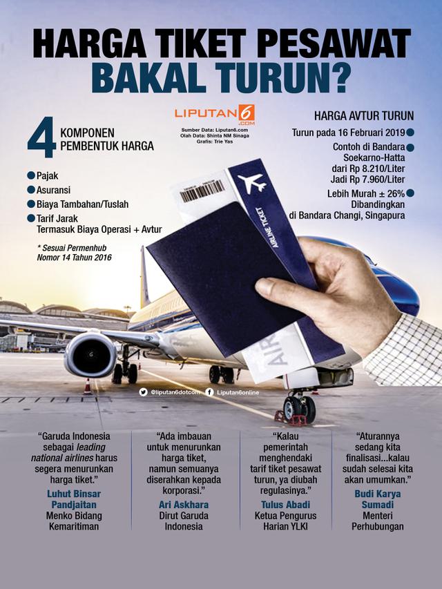 Infografis Harga Tiket Pesawat Bakal Turun?