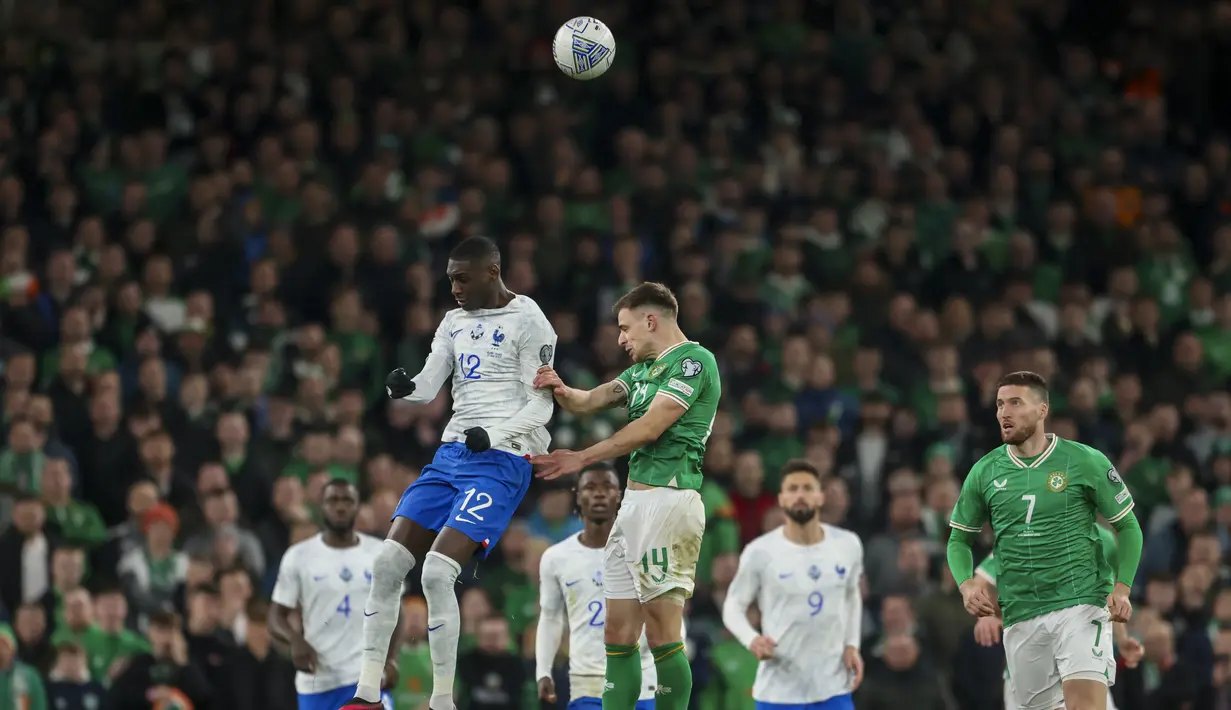 <p>Hasil ini membantu Prancis menjaga posisi di puncak klasemen sementara Grup B Kualifikasi Euro 2024 dengan 6 poin sempurna hasil dari dua kemenangan. (AP Photo/Peter Morrison)</p>