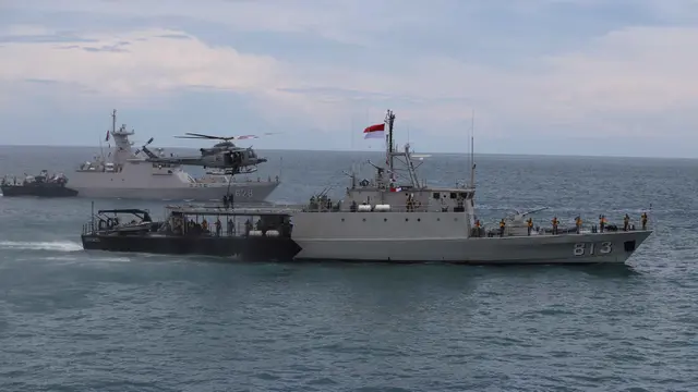 Berpade di Perairan Teluk Jakarta, TNI AL Unjuk Kekuatan dan Kemahiran Tempur Laut