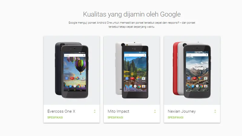 Mengenal 3 Smartphone Murah Android One Lokal