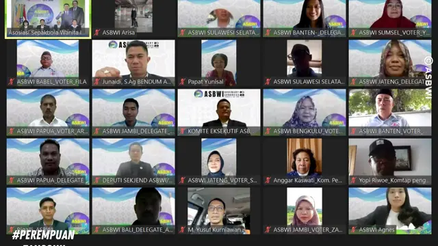Kongres biasa Asosiasi Sepak Bola Wanita Indonesia (ASBWI) 2023.