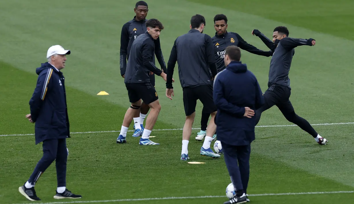Namun, Real Madrid dikabarkan tidak bisa tampil dengan kekuatan terbaik. Ini karena sejumlah pemain mengalami cedera. (OSCAR DEL POZO / AFP)