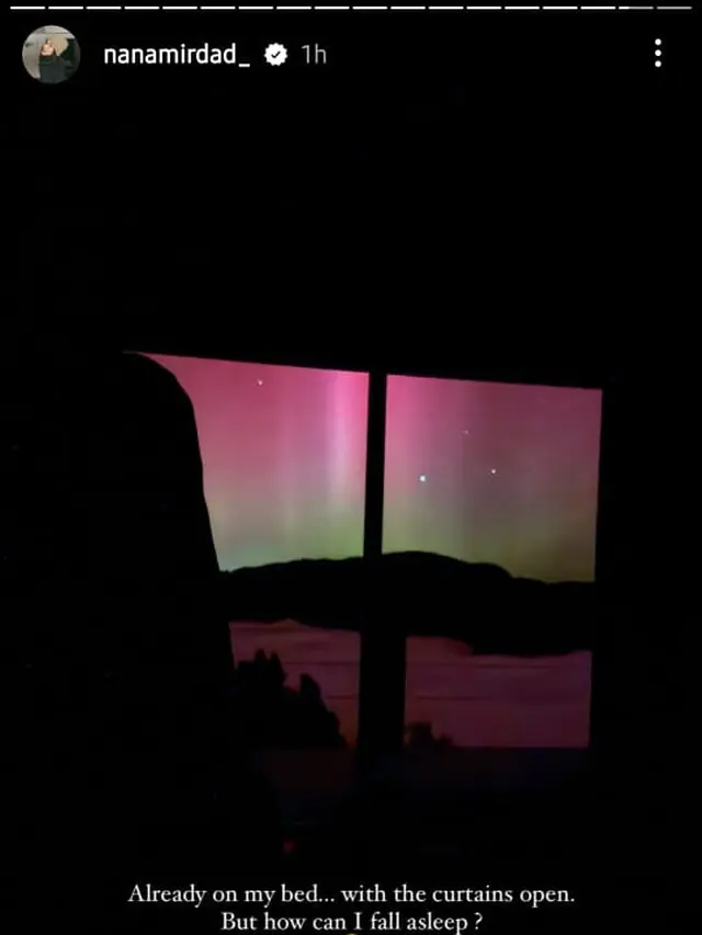 <p>Nana Mirdad Saksikan Aurora di Selandia Baru. (Instagram/ nanamirdad_)</p>