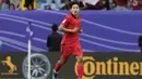 in. Gelandang serang Timnas Korea Selatan berusia 22 tahun, Lee Kang-in yang kini tengah menjalani musim pertama bersama klub Ligue 1, PSG sementara telah mencetak 3 gol hingga fase grup Piala Asia 2023 usai. Ketiga golnya dicetak di Grup A dengan rincian dua gol saat Korea Selatan menang 3-1 atas Bahrain pada laga pertama (15/1/2024) dan satu gol dicetak saat Korsel bermain imbang 3-3 dengan Malaysia pada laga ketiga (25/1/2024). (AP Photo/Thanassis Stavrakis)
