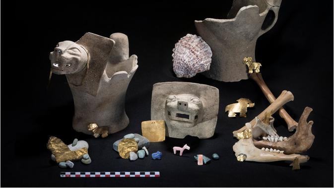 Kerajaan Tiwanaku yang konon berkuasa sebelum suku Inca ada. Komposisi umum persembahan di Khoa Reef. (Kredit: Teddy Seguin/pnas.org)