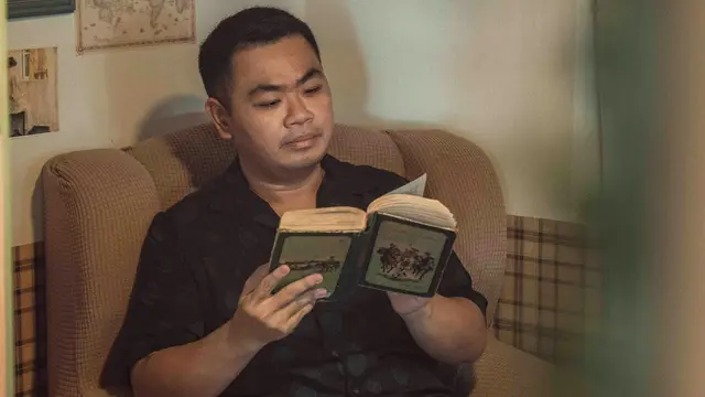 Ilustrasi membaca buku, cerita rakyat
