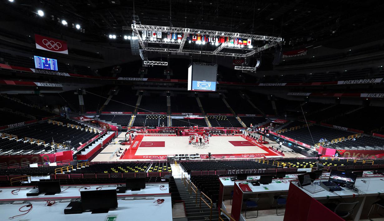 Saitama Super Arena merupakan salah satu tempat serbaguna terbesar di Jepang, yang menyelenggarakan kompetisi olahraga, konser, konferensi, dan banyak acara lainnya. Venue yang terletak di Kota Saitama ini, nantinya akan digunakan untuk cang olah raga tinju. (Foto: AFP/Thomas Coex)