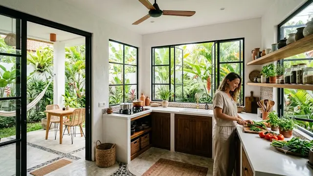 6 Inspirasi Dapur Belakang Rumah yang Adem Tanpa AC, Sejuk Sepanjang Hari