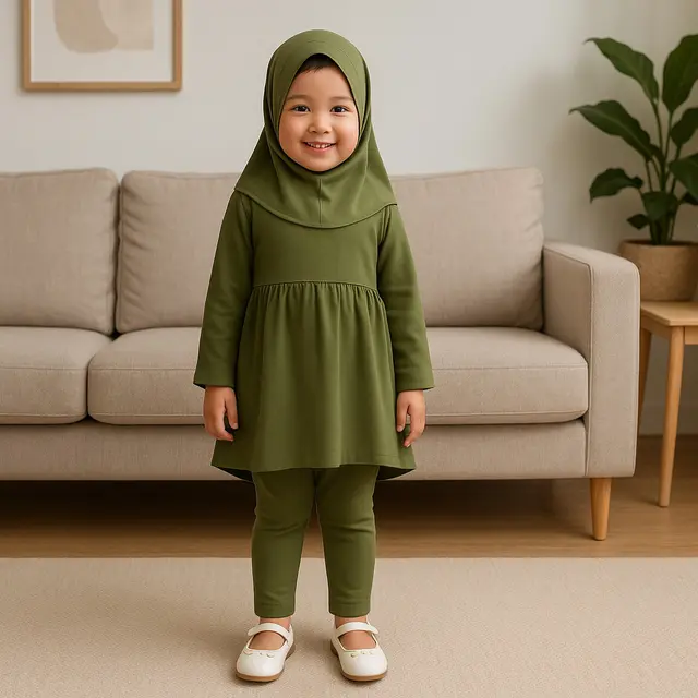 Setelan Tunik & Legging Bahan Sama: Nyaman dan Seragam/via ChatGPT