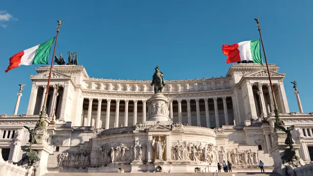 Ilustrasi bendera Italia, lagu kebangsaan