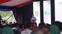 Menteri Pertanian Syahrul Yasin Limpo dalam acara Sarasehan Petani milenial 2022, Senin (29/8/2022).