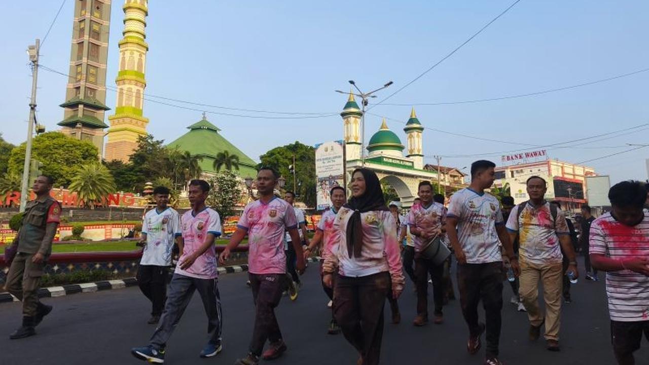 Semarak Color Run HUT Bandarlampung ke-344, Ribuan Warga Penuhi Jalanan Kota