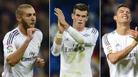 Gareth Bale, Karim Benzema, Cristiano Ronaldo (AFP)