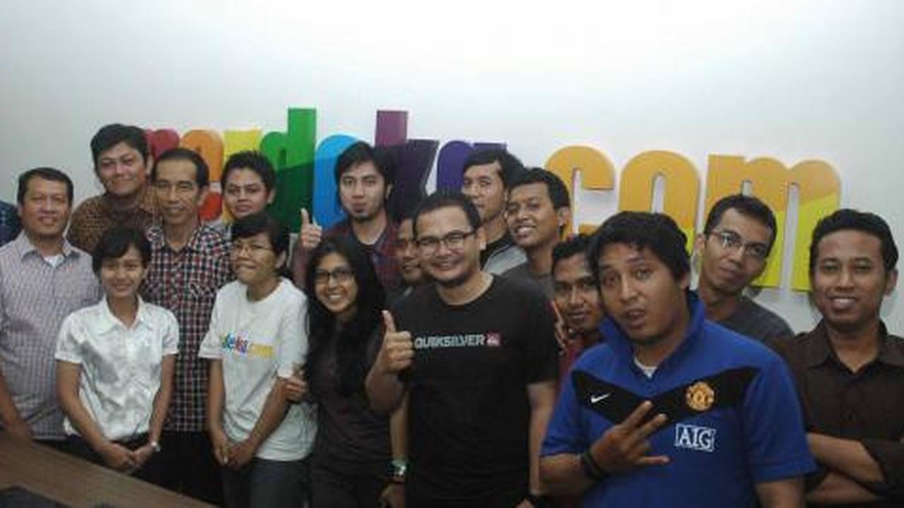Jokowi kunjungi kantor merdeka.com