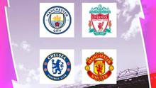Premier League - Logo Man City, Liverpool, Chelsea, MU nuansa musim 2022/2023 (Bola.com/Adreanus Titus)