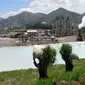 Sumur panas bumi (geothermal) untuk Pembangkit Listrik Tenaga Panas Bumi di Banjarnegara, Jateng. Indonesia memiliki potensi energi panas bumi terbesar di dunia yaitu sebesar 33 gigawatt.(Antara)