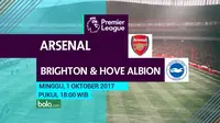 Premier League 2017 Arsenal Vs Brighton & Hove Albion (Bola.com/Adreanus Titus)