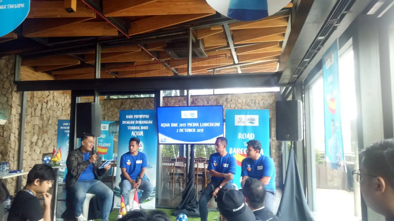 Konfrensi pers Danone Nations Cup (Liputan6.com / Jonathan Pandapotan)