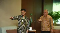 Menteri PUPR, Basuki Hadimuljono bersama Menteri Pertanian Syahrul Yasin Limpo.