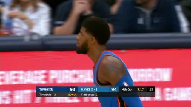 Berita video game recap NBA 2017-2018 antara Oklahoma City Thunder melawan Dallas Mavericks dengan skor 111-110.