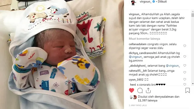 Anak kedua Virgoun (Instagram)