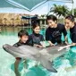 Rasakan serunya berinteraksi langsung dengan lumba-lumba di Dolphin Island, Resorts World Sentosa, Singapura. Sumber foto: www.rwsentosa.com.