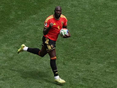 Romelu Lukaku menjadi salah satu pemain penting dalam laga imbang 1-1 antara Belgia melawan Mesir di Grup G Piala Dunia 2026, Selasa (16/06/2026) dini hari WIB. (AP Photo/Maddy Grassy)