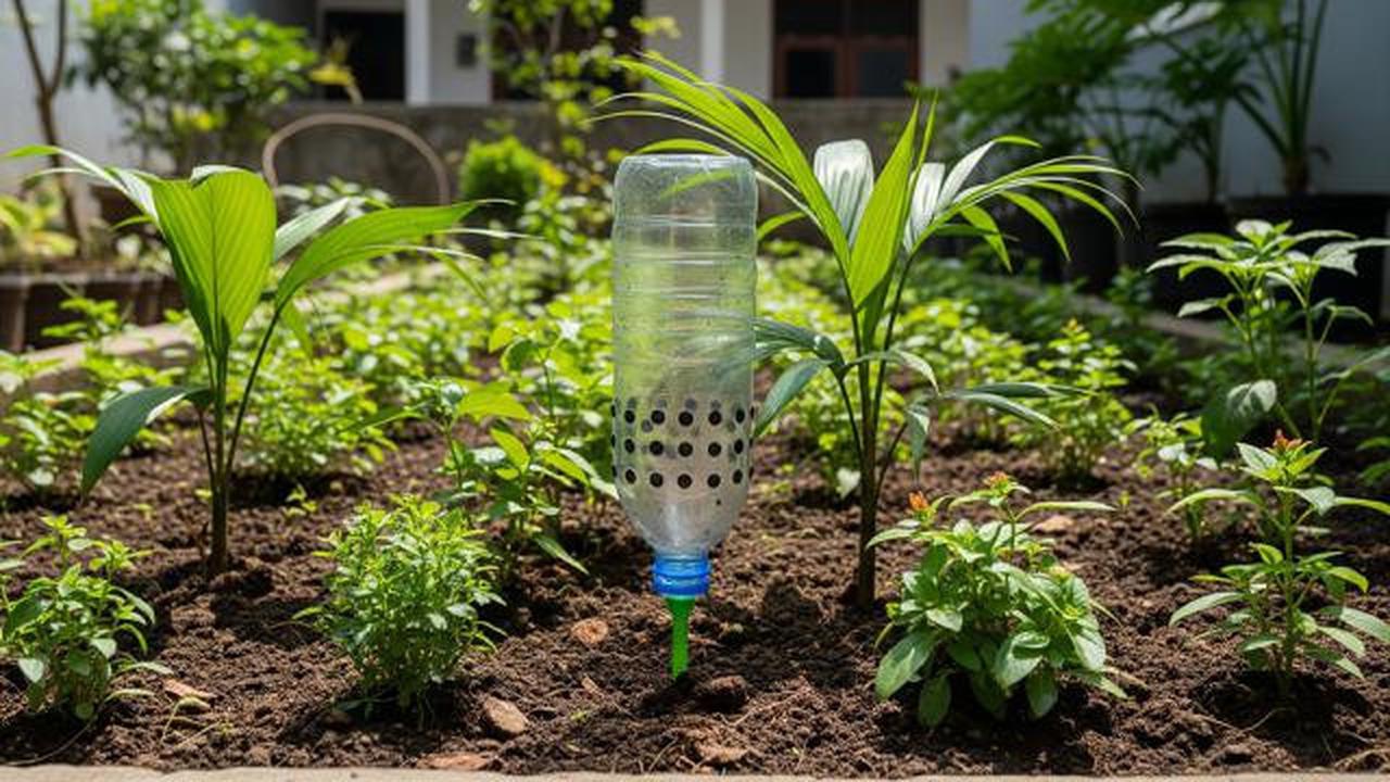 8 Ide Kebun di Halaman dengan Pengairan Otomatis dari Botol Bekas yang Ramah Lingkungan